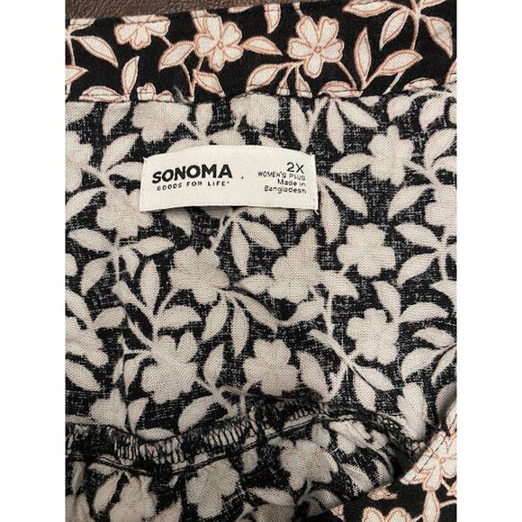 Sonoma Goods for Life Women’s Plus Floral Linen Blend Maxi Dress Size 2X - Picture 5 of 9